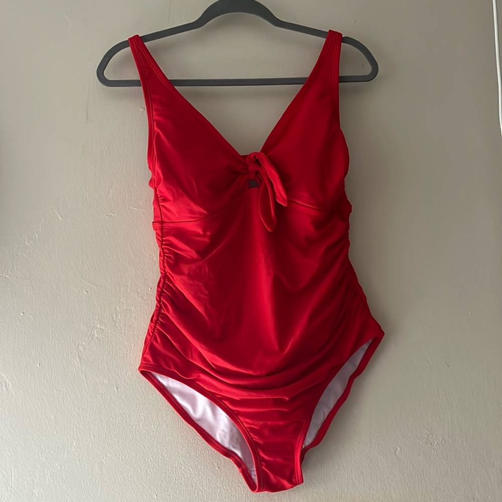 Red swimsuit